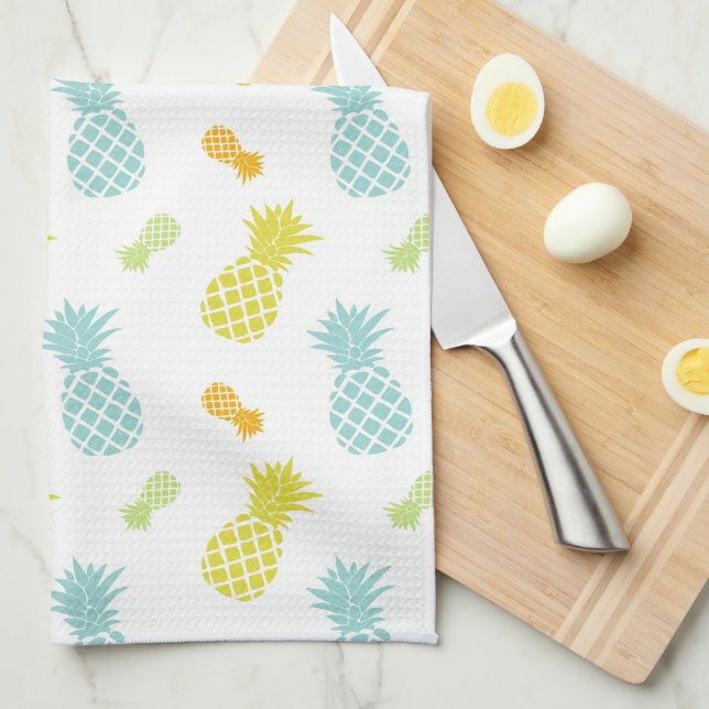 Colorful Pineapples Pattern Kitchen Towel (Quarter Fold)