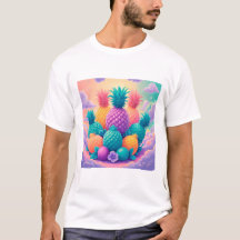Colorful pineapples