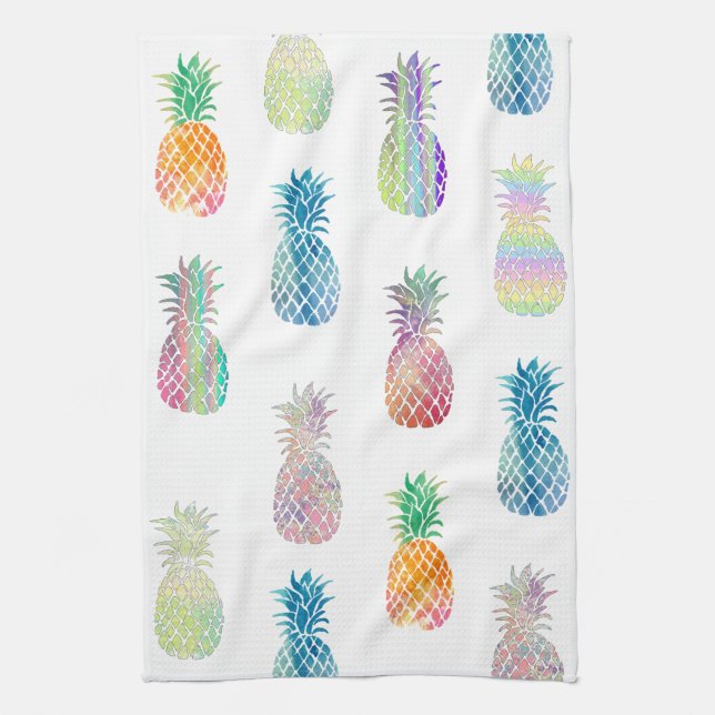 colorful pineapples towel (Vertical)