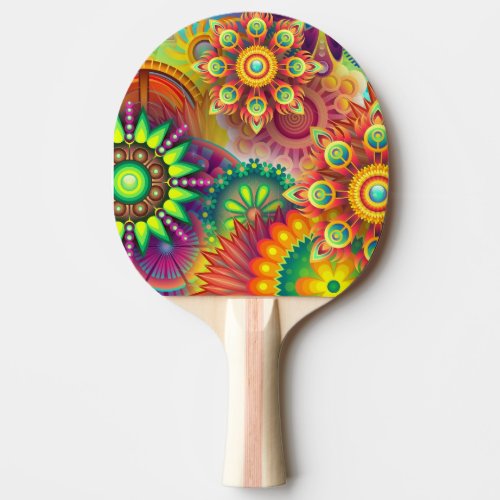 colorful ping pong paddle