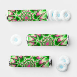 Colorful Pink and Green Fractal Breath Savers® Mints