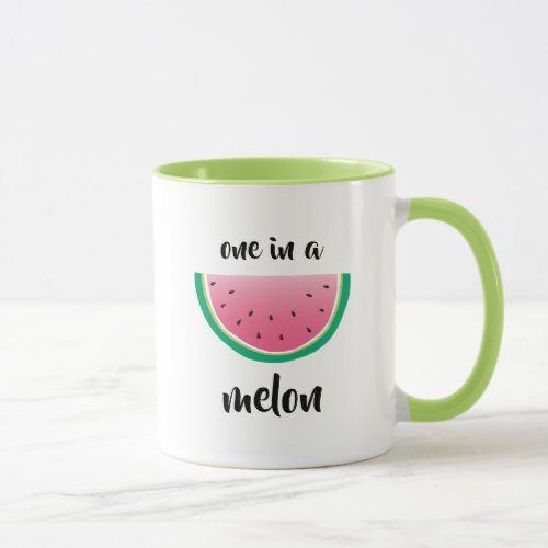 Colorful Pink and Green Watermelon Slice Mug