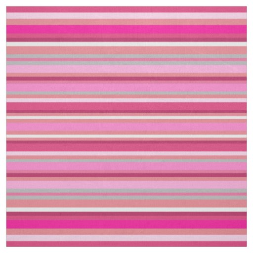 Colorful pink and white striped, fabric