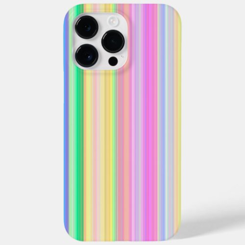 COLORFUL PINK BLUE GREEN YELLOW PURPLE STRIPES Case_Mate iPhone 14 PRO MAX CASE