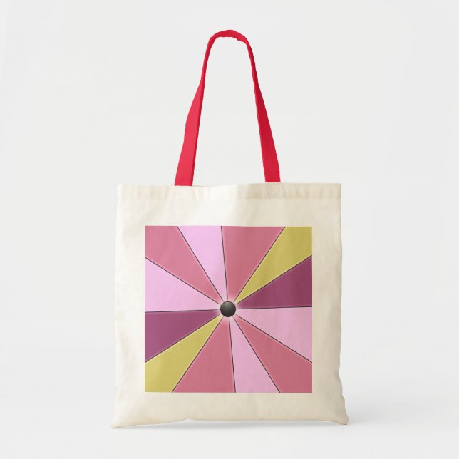 Colorful Pink Geometric Beams Tote Bag (Front)