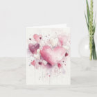 Colorful pink Hearts Valentine's Greeting