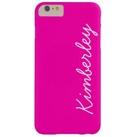 Colorful Pink Neon Monogram Trendy Fashion Colors Barely There Iphone 