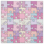 colorful pink pastel puzzle jigsaw pattern fabric