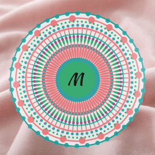 Colorful Pink Pastels Mandala Trinket Tray