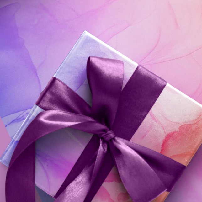 Colorful Pink Purple Abstract Art Wrapping Paper (Creator Uploaded)
