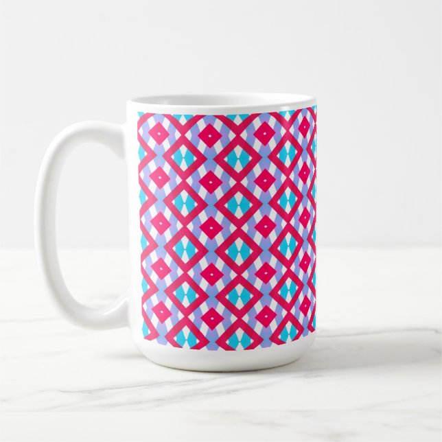 Colorful pink, purple and blue mug (Left)