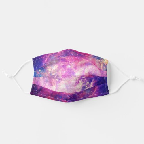 Colorful pink purple blue galaxy nebula glitter adult cloth face mask