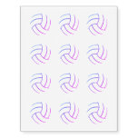 colorful pink purple blue set of 12 volleyball temporary tattoos colorful pink purple blue set of 12 volleyball temporary tattoos