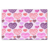 Cute Love Hearts Pink Red Purple Valentine Tissue Paper