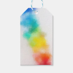 Colorful Pink Red Yellow Blue Green Abstract Art Gift Tags