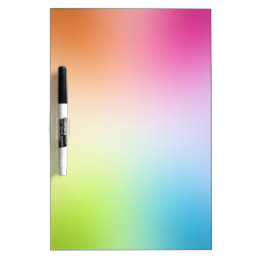 Colorful Pink Red Yellow Green Blue Template Dry Erase Board