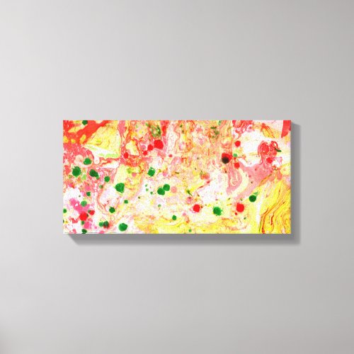 Colorful Pink Red Yellow Green Modern Abstract Canvas Print