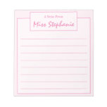 Colorful Pink Script From Teacher Notepad