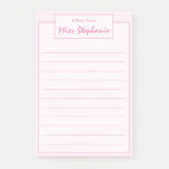 Colorful Pink Script From Teacher Post-it Notes