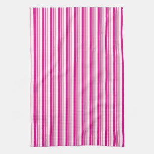 Colorful Pink Stripes Towel