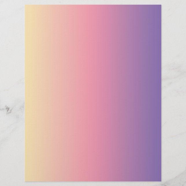 Colorful Pink Sunset Gradient Scrapbook Paper (Front)