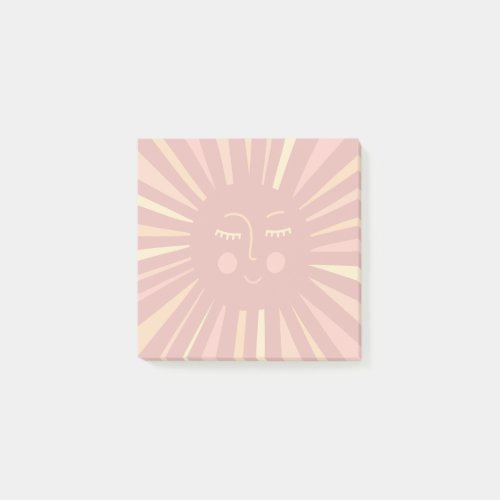 Colorful Pink Sunshine Modern Sun Cute  Post_it Notes