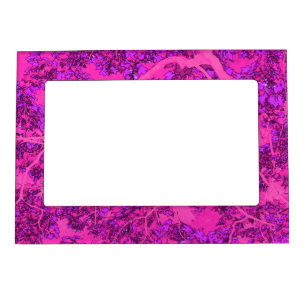 Colorful pink trees magnetic frame