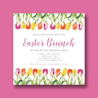 Colorful Pink Tulip Easter Brunch