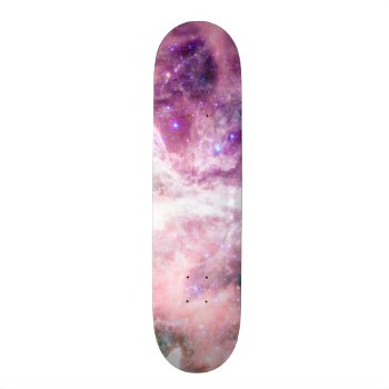 Colorful Pink Turquoise Galaxy Modern Nebula Skateboard Deck by pink_water at Zazzle