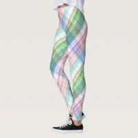 Tartan Turquoise Leggings