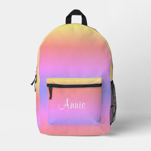 Colorful Pink Yellow Ombre Print Cut Sew Bag