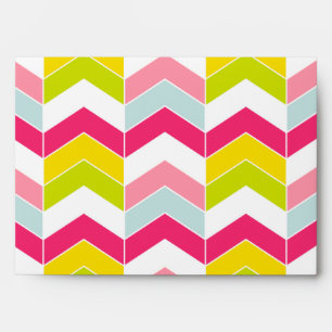 Colorful Pink ZigZag Chevron Pattern Envelope