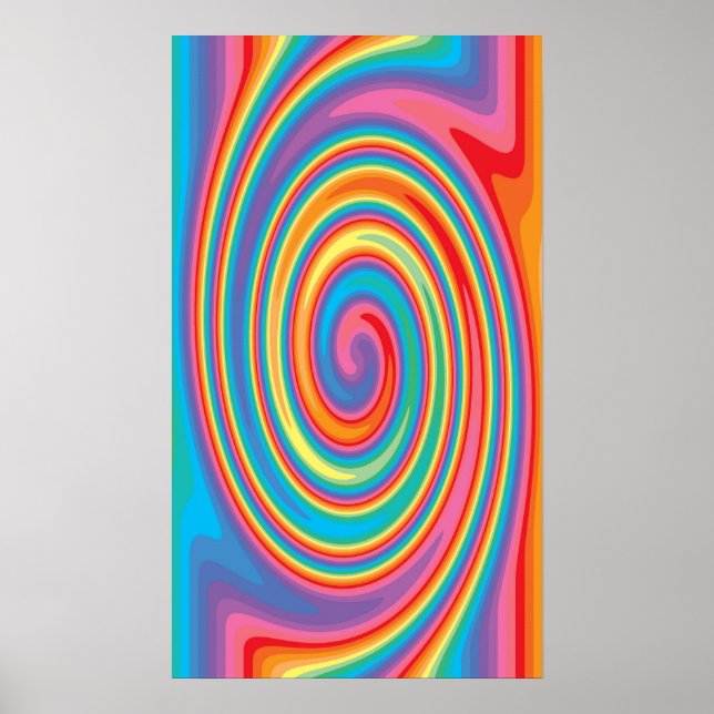 Colorful pinwheel art pattern poster (Front)