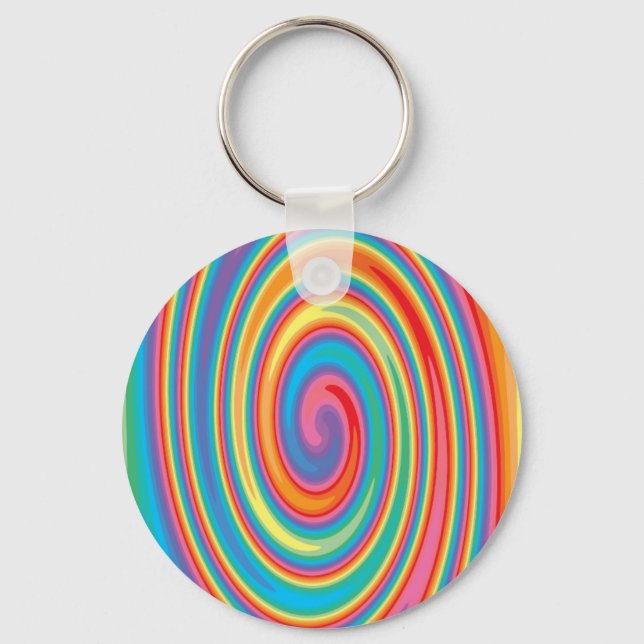 Colorful pinwheel design keychain (Front)