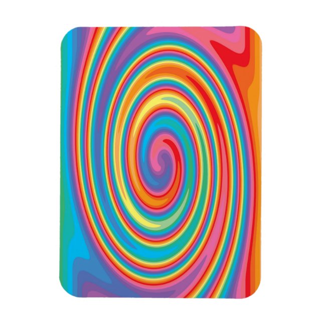 Colorful pinwheel design magnet (Vertical)