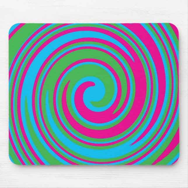 Colorful pinwheel design mousepad (Front)
