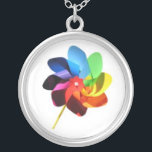 Colorful Pinwheel Necklace<br><div class="desc">Accessorize with this fun and colorful pinwheel necklace!</div>