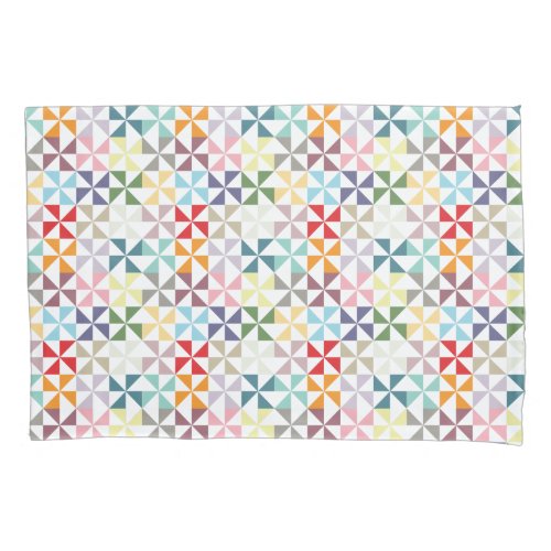 Colorful Pinwheel Pillow Case