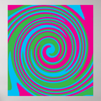 Colorful pinwheel print poster
