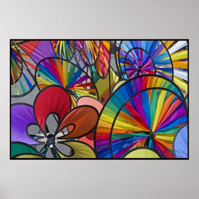 Colorful Pinwheels Poster (Front)