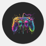 Colorful Pion For Gaming Gamer Graphic Design 2  Classic Round Sticker