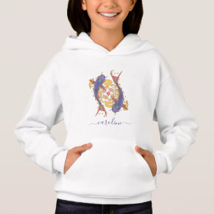 Colorful Pisces Zodiac Star Sign & Girls Name Fun Hoodie