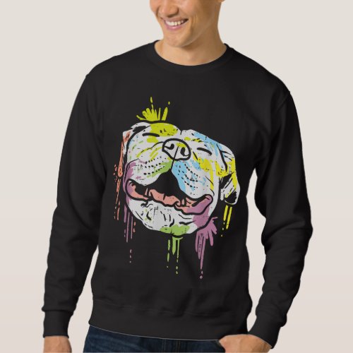 Colorful Pitbull American Terrier Pitty Dog Lover  Sweatshirt