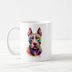 Colorful Pitbull Mug – Vibrant Pop Art Dog Design