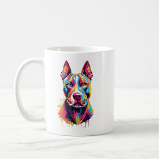 Colorful Pitbull Mug – Vibrant Pop Art Dog Design