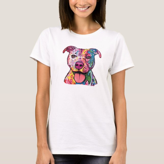 Colorful Pitbull T-Shirt (Front)