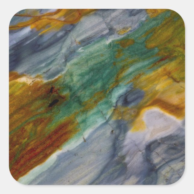 Colorful Piute Jasper Square Sticker (Front)
