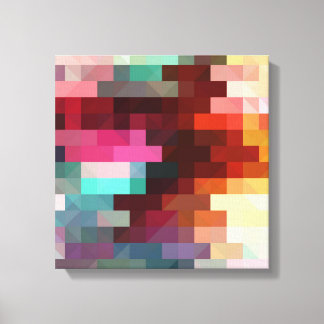 Colorful Pixel Pattern Canvas Print
