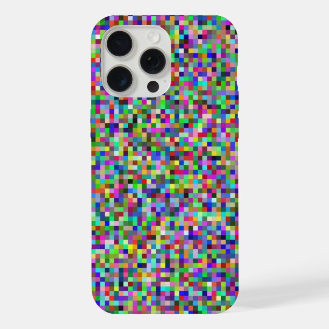 Colorful Pixel Squares Background Pattern Iphone Case (Back)