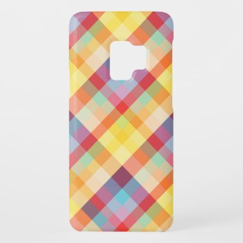 Colorful Pixels Plaid Case-mate Samsung Galaxy S9 Case by BluePlanet at Zazzle